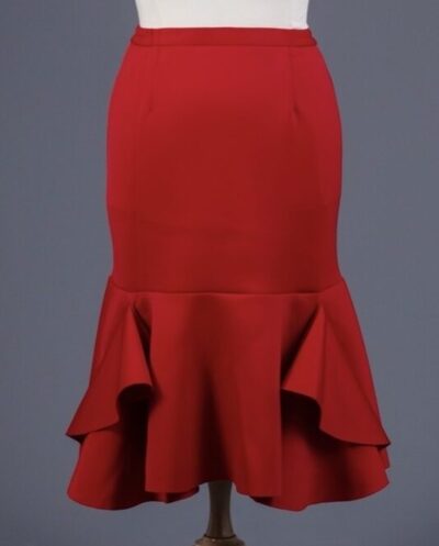 "Peaceful" Back Zip Scuba Skirt