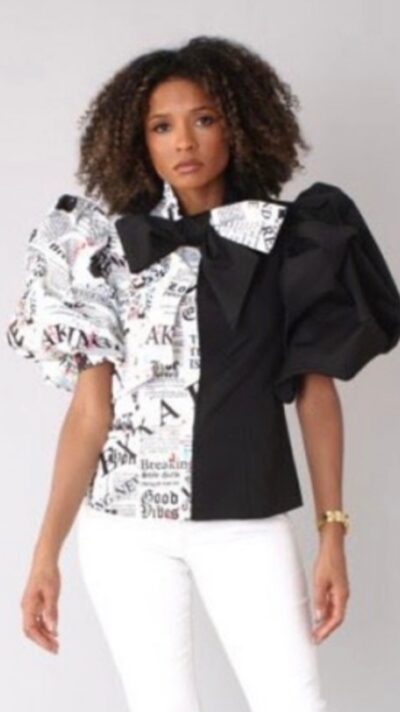 "Read Me" Newspaper Bow Top