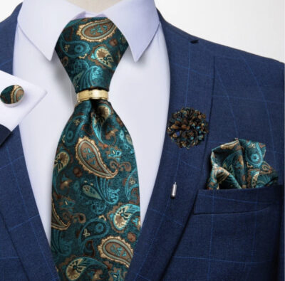 Green, Brown & Gold Paisley