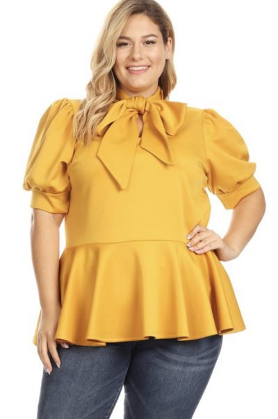 "Lady Valeria" New Style Techno Top With Tie Neck