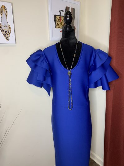 "Lady Nakisha" 3 Tier Flounce Pencil Dress